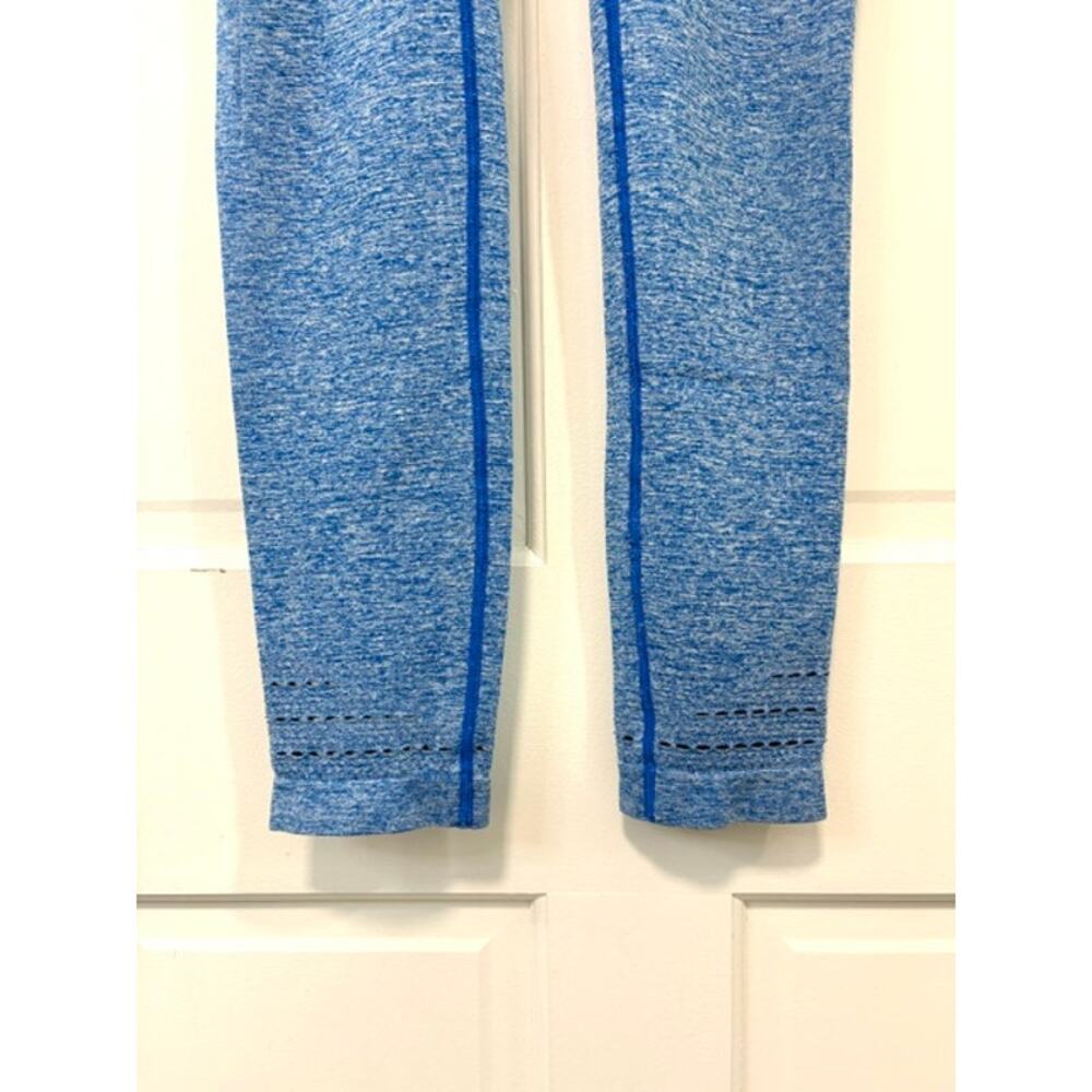 Gymshark Vital Seamless Leggings Blue Heather Marl High Rise Yoga Pants Size S - Picture 4 of 12